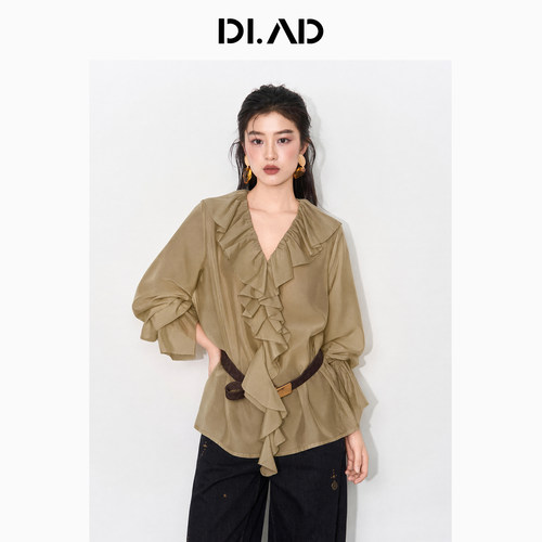 DI.AD秋季氛围感不规则衬衫女