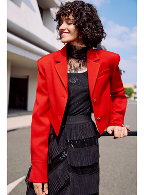 DI.AD 2025年春季小众高级感休闲百搭正肩西装外套女DA511029W0