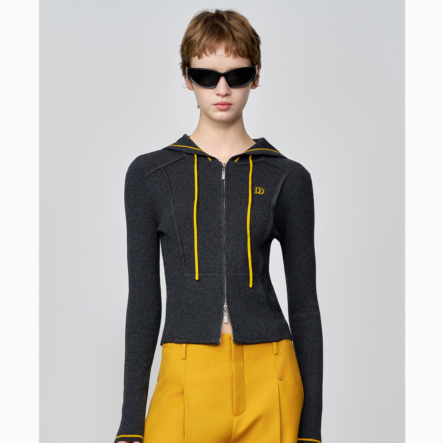 DI.AD25冬新款长袖毛衫女士内搭小衫时尚轻奢设计感女装