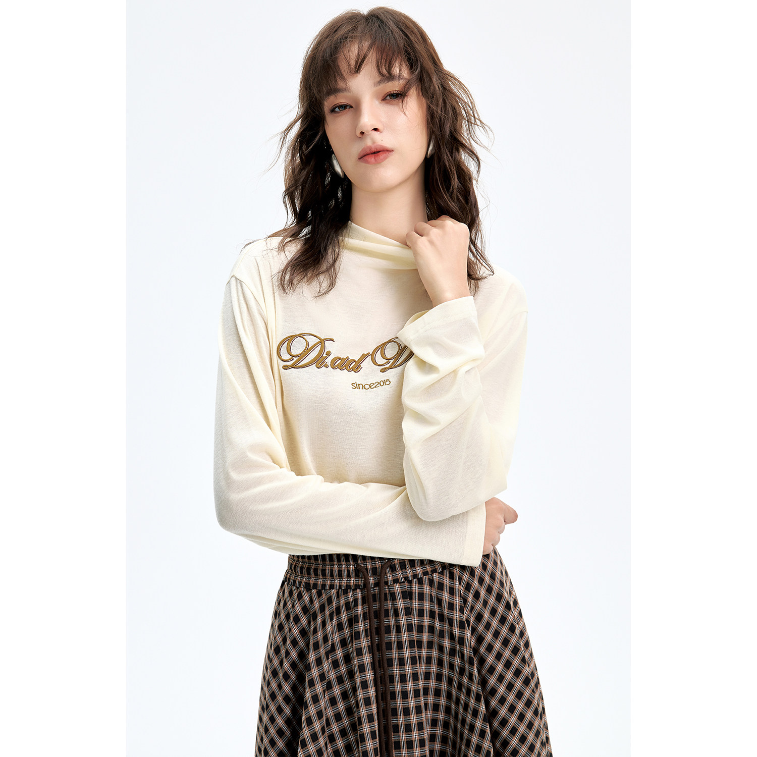 秋季慵懒松弛休闲长袖罩衫T恤女