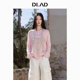 DI.AD 26夏凉感新款长袖T恤女慵懒自由上衣 DB632359T0