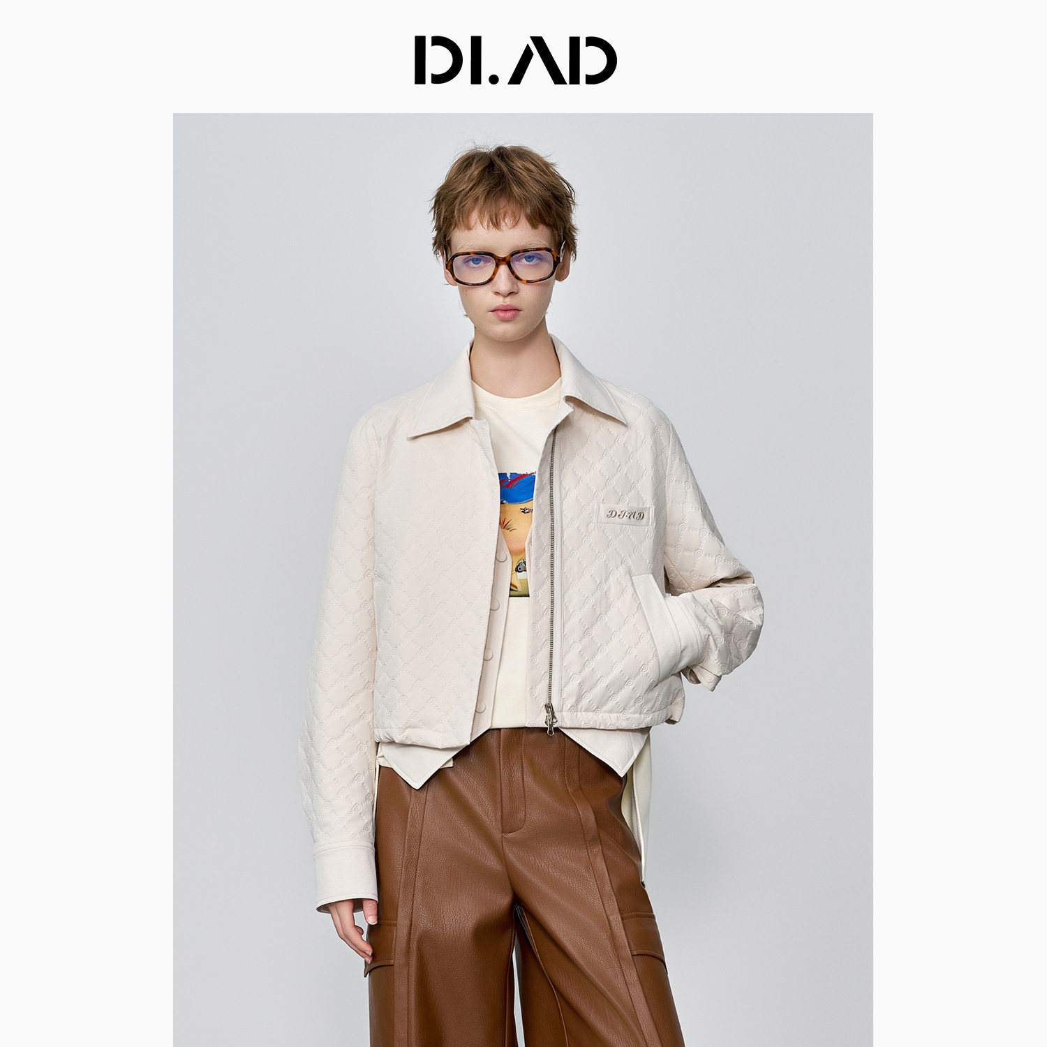 DI.AD25冬新款棉衣外套短棉衣运动风时尚设计感女士外套