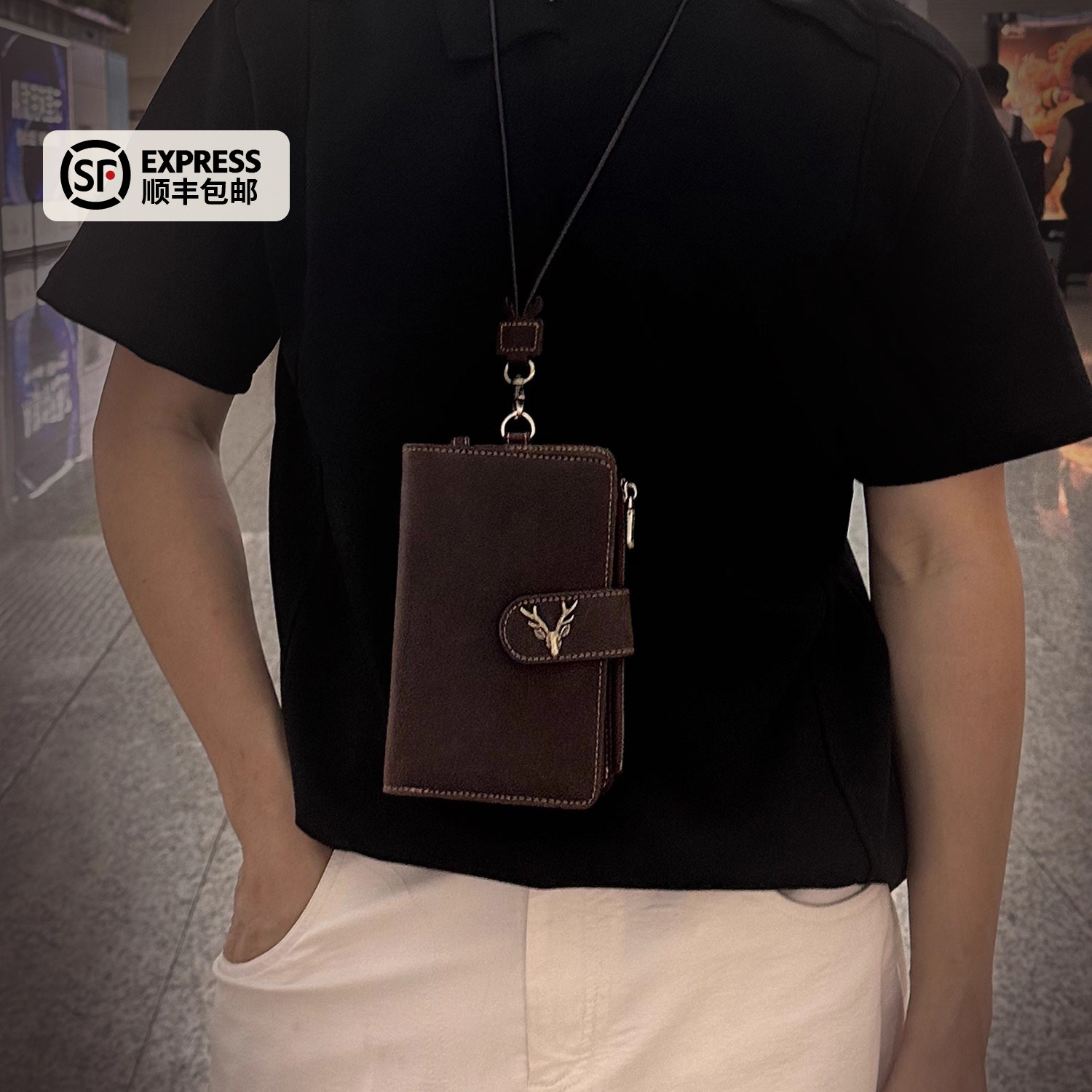 复古真皮护照包旅行护照夹收纳包