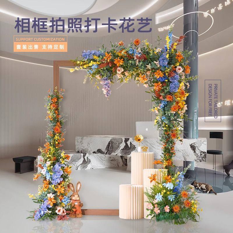 仿真花假花摆设室内客厅上档次仿真绿植造景布置橱窗假花婚礼装饰