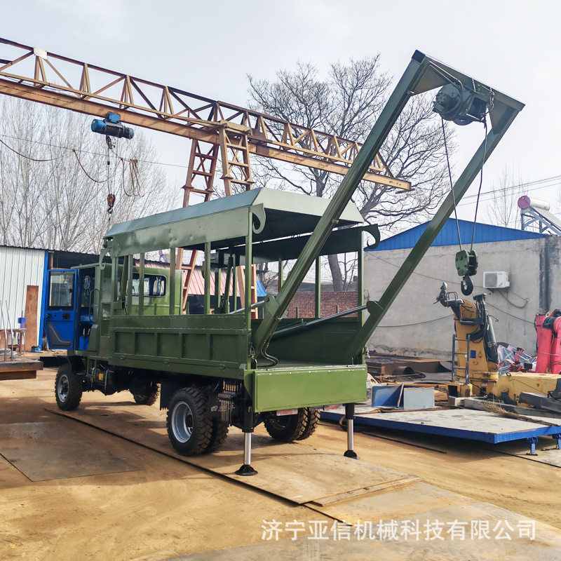 四不像龙门吊 液压升降盖板白事殡葬背棺木下葬随车吊起重机