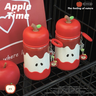 原野趣生活家红苹果保温杯新款高颜值随行杯泡茶杯办公杯礼物杯