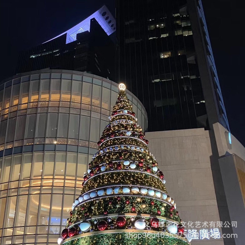 湖北商务酒店装置大型圣诞树 15米圣诞树 钻石圣诞树厂家直销