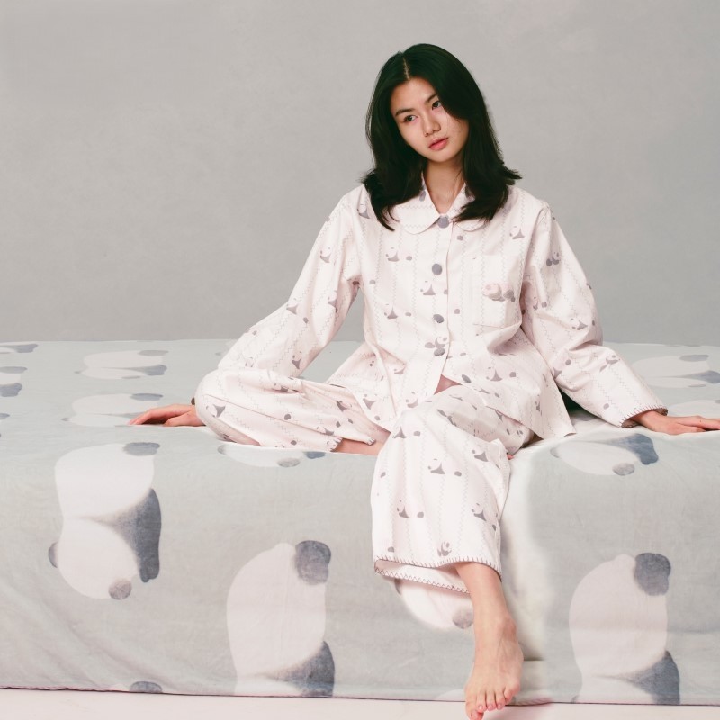 野兽P同款家居熊猫嘭嘭全棉加厚法兰绒家居服套装可外穿睡衣女冬,女士内衣/男士内衣/家居服,睡衣/家居服套装,淘宝优惠券,粉丝福利购,淘宝优惠卷