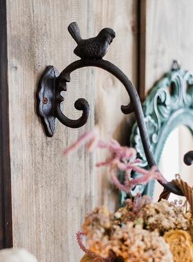 薇荨创意铸铁墙面挂钩装饰吊篮壁挂复古做旧户外园艺花园杂货欧式