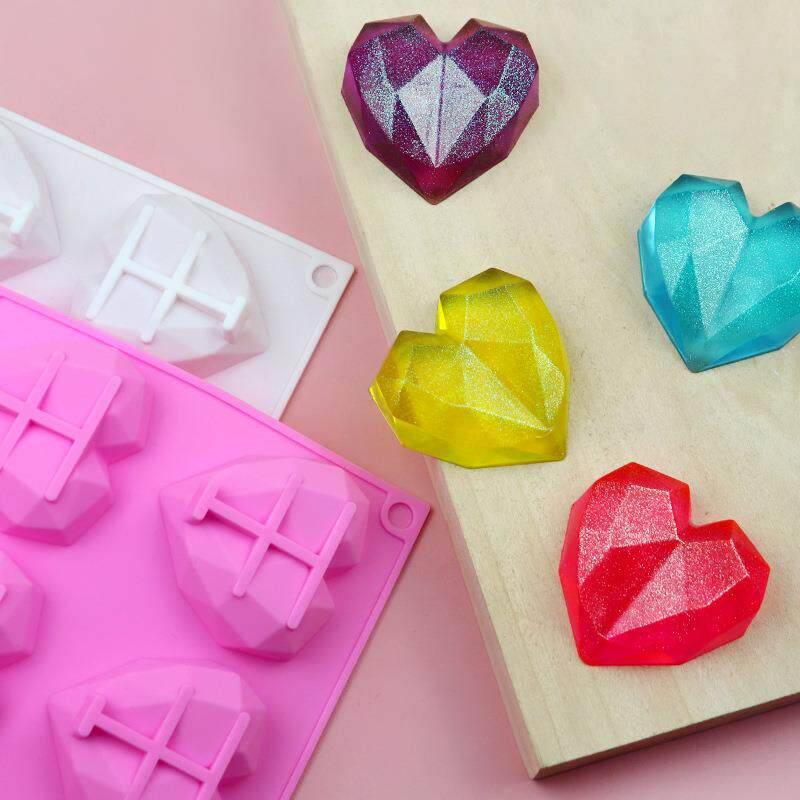 寻味硅胶蛋糕模具 8连小爱心 巧克力模 diy手工皂模 立体手工皂模