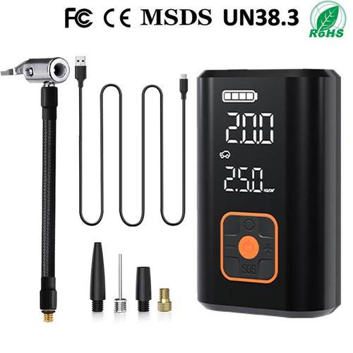 无线车载充气泵汽车手持智能数显家用小轿车电动便携轮胎打气泵