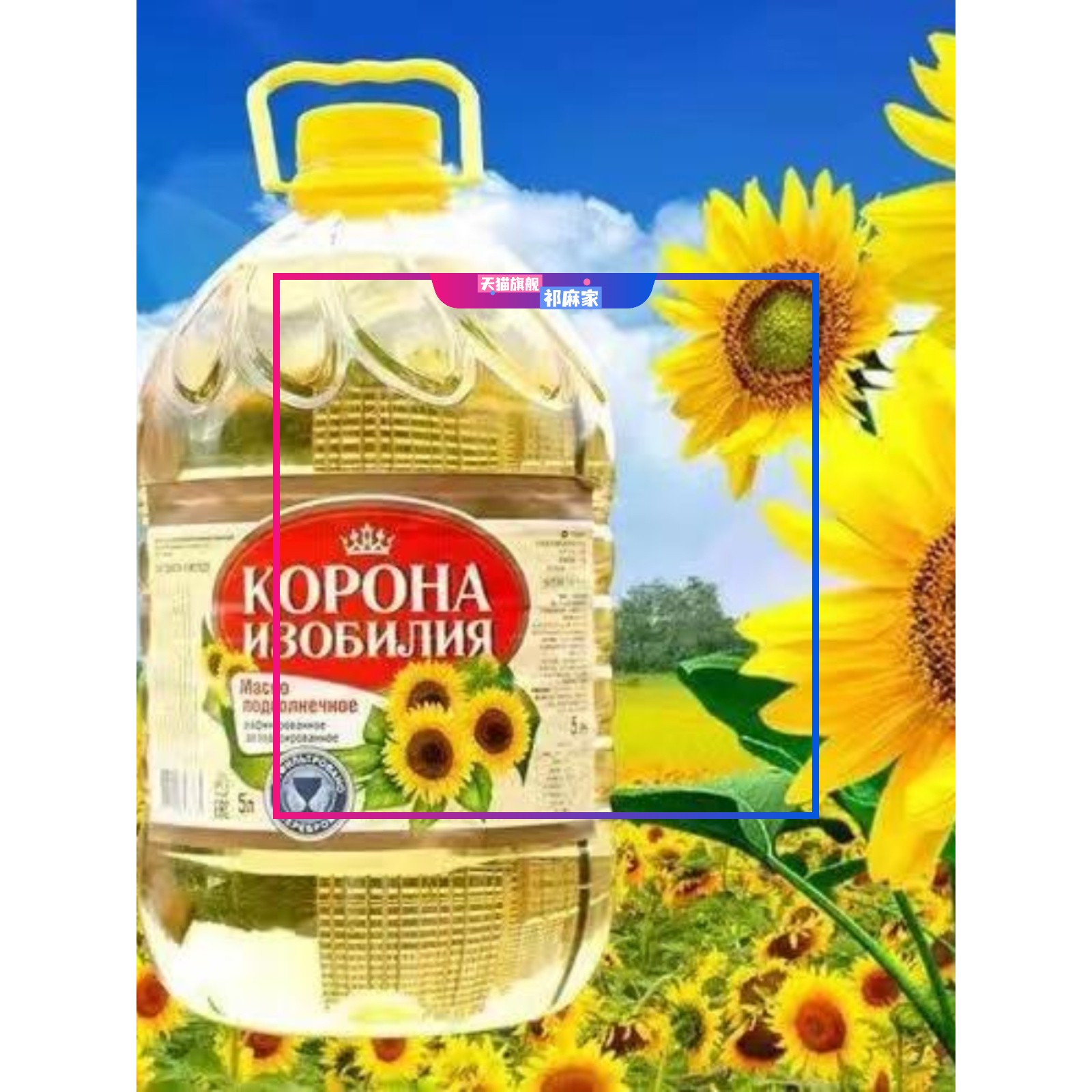 压榨葵花油俄罗斯原装进口葵花籽油植物油食用油家用5升5L大桶装
