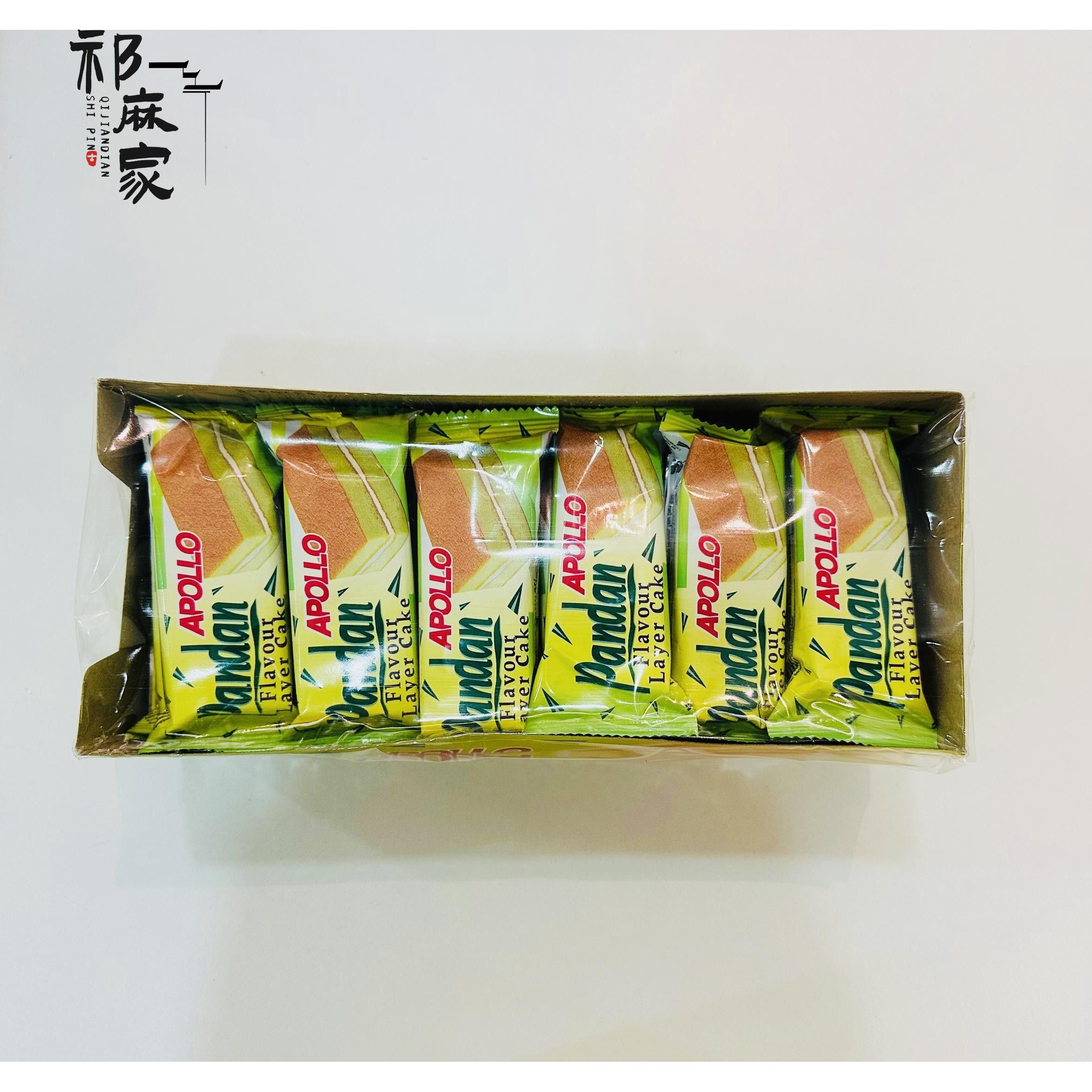 现货新加坡代购零食小吃特产APOLLO阿波罗班兰瑞士卷蛋糕18g*24包