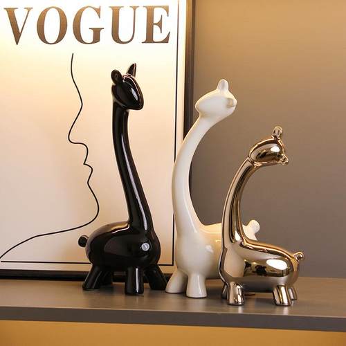 贝汉美陶瓷动物摆件家居客厅现代样板间电视柜酒柜玄关桌面装饰品