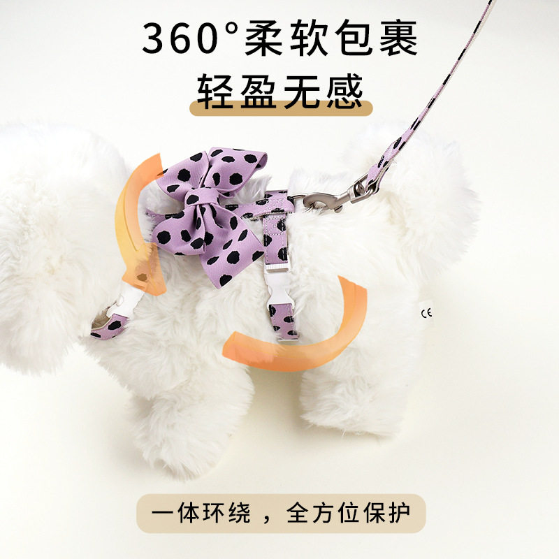牵引绳胸背带狗猫咪牵引绳防挣脱狗狗牵引绳小型犬胸背狗胸背可爱