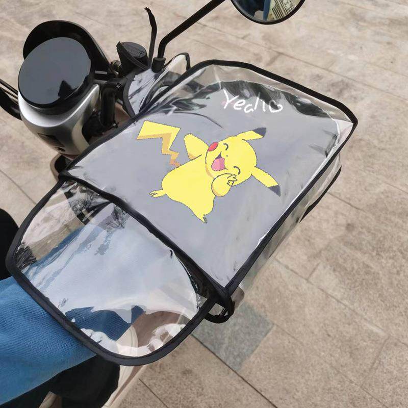 电动摩托车手套冬季保暖手套电瓶自行车把套冬挡风棉把套加厚防水