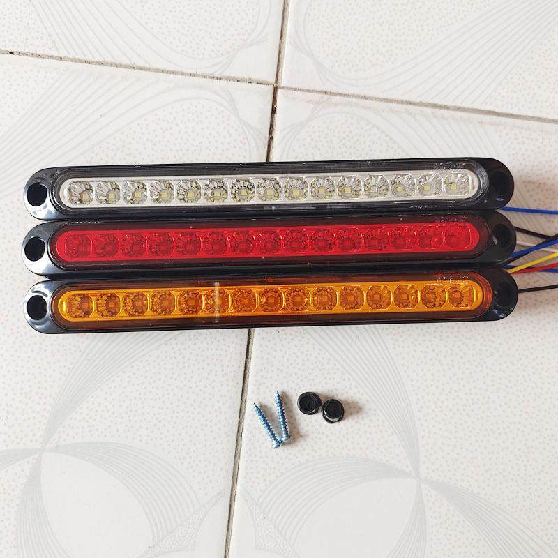 跨境15LED高位刹车灯长条灯12v24v货车卡车拖车尾灯转向灯信号灯