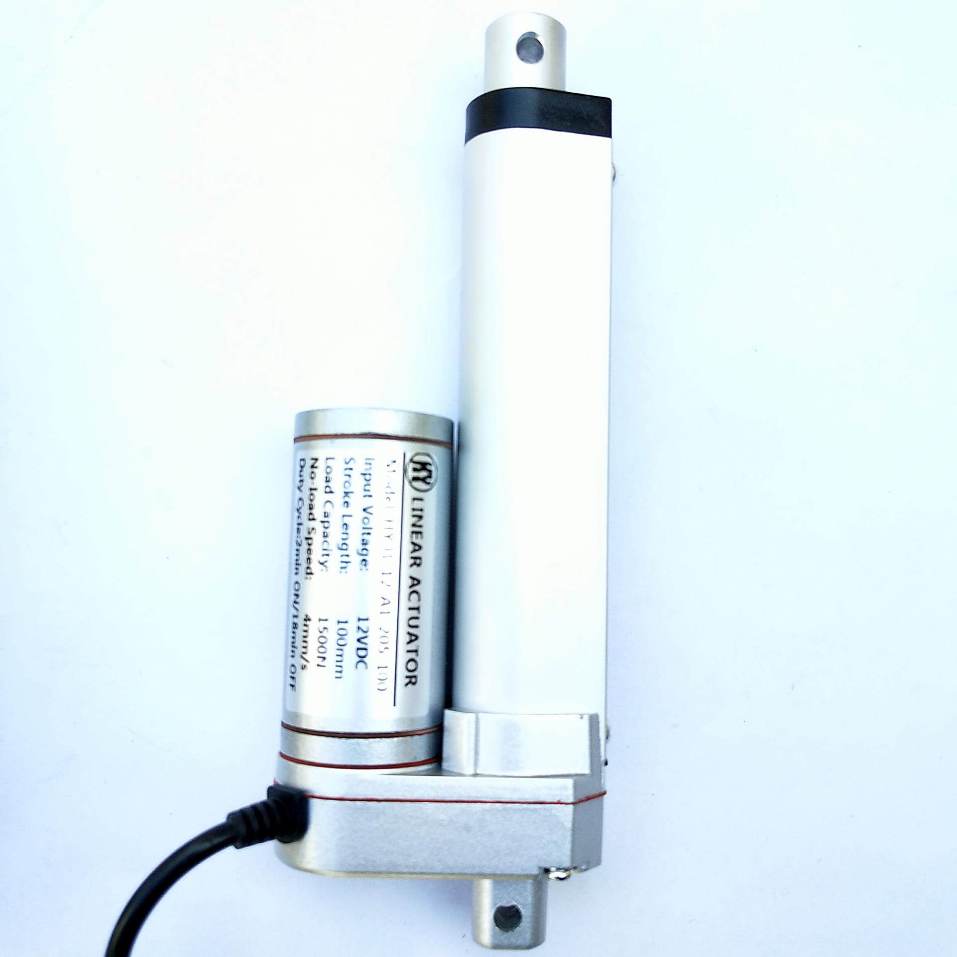 12V行程100MM电动杆 直流电动推杆 电动伸缩杆 自动化生产厂家