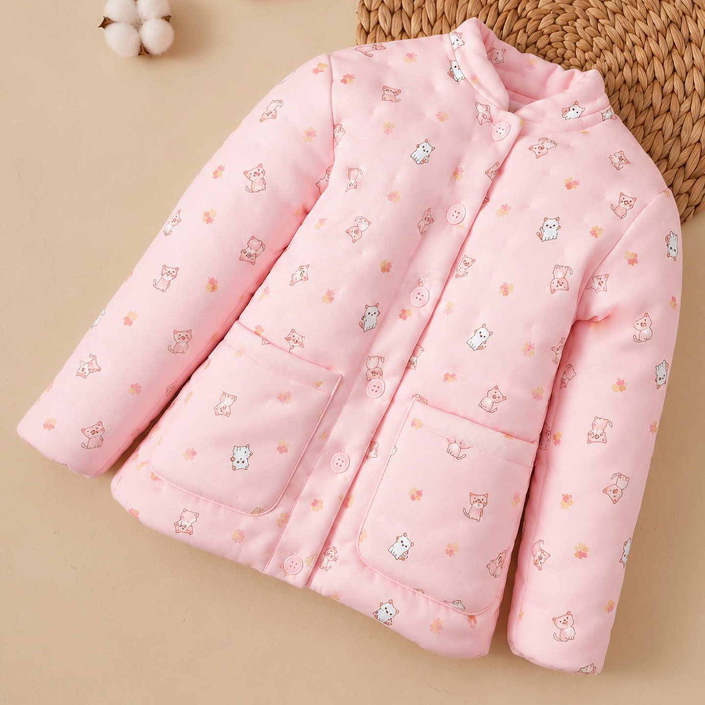 纯手工中大童棉花棉袄冬季加厚宝宝弹力保暖居家儿童棉衣校服神器