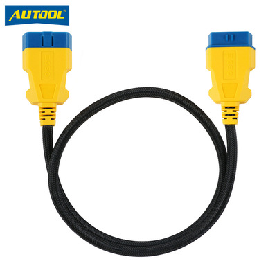 AUTOOL 1M OBD延长线一对一加强尼龙加长线汽车obd2接口16芯