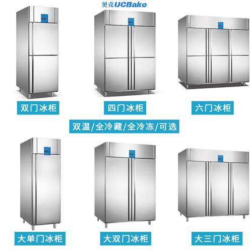 可定制商用冷柜单门双门四门六门冷藏冷冻柜定制不锈钢大容量冰柜