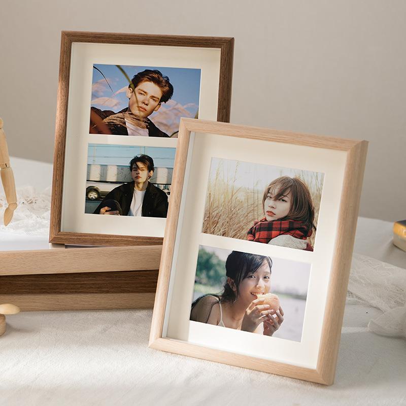 洗照片做成相框组合摆台810寸婚纱照儿童照画框挂墙两联三连