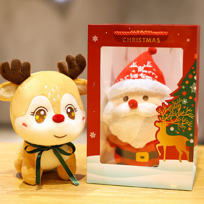 圣诞老人公仔毛绒玩具麋鹿玩偶布娃娃圣诞节平安夜礼物送儿童女生