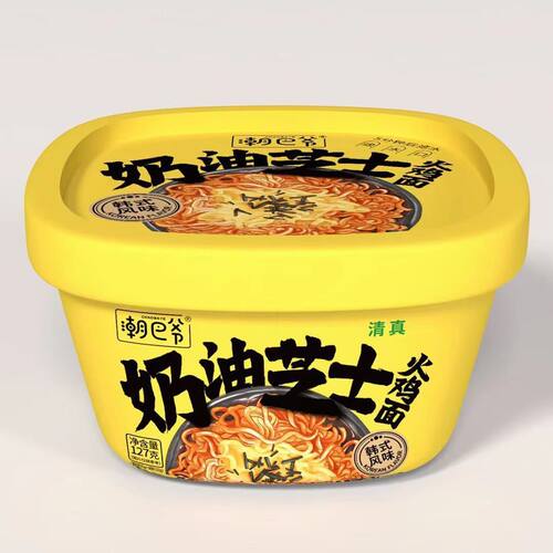 清真潮巴爷蟹黄拌面奶油芝士方便面韩式风味拌面速食宿舍免煮夜宵