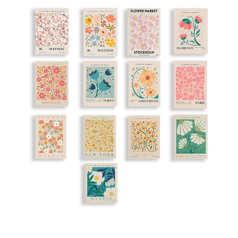 亚马逊热卖 植物花卉艺术帆布画芯海报 客厅家居装饰挂画画芯