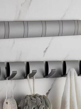 枪灰色隐形挂衣钩壁挂墙壁玄关衣服挂钩排钩子门后衣柜帽钩免打孔