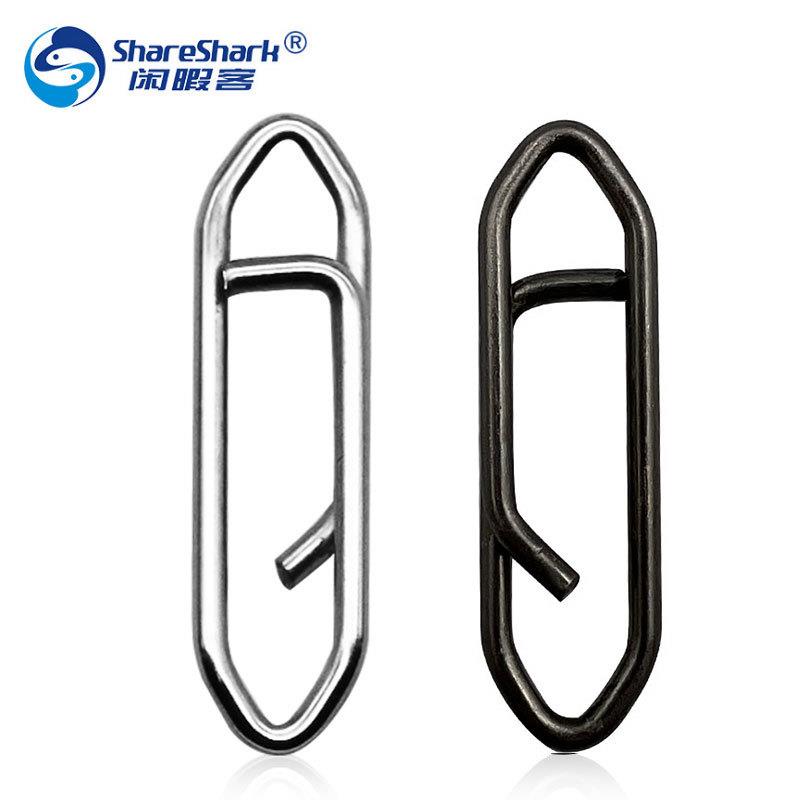 方便别针银色不锈钢大中小号内扣柳形椭圆别针100pcs渔具转环