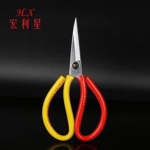 厂家宏利星 鸡鸭鱼剪子 防锈家用剪刀101加厚 工业皮革布料剪