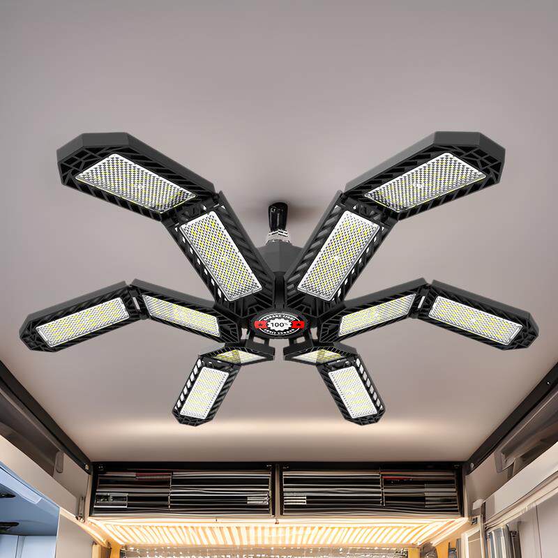 2024新款LED车库灯折叠车库灯LED灯工矿灯折叠变形灯仓库灯天花灯