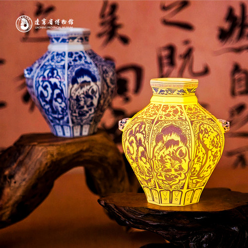 辽宁省博物馆纹八棱罐立体冰箱贴