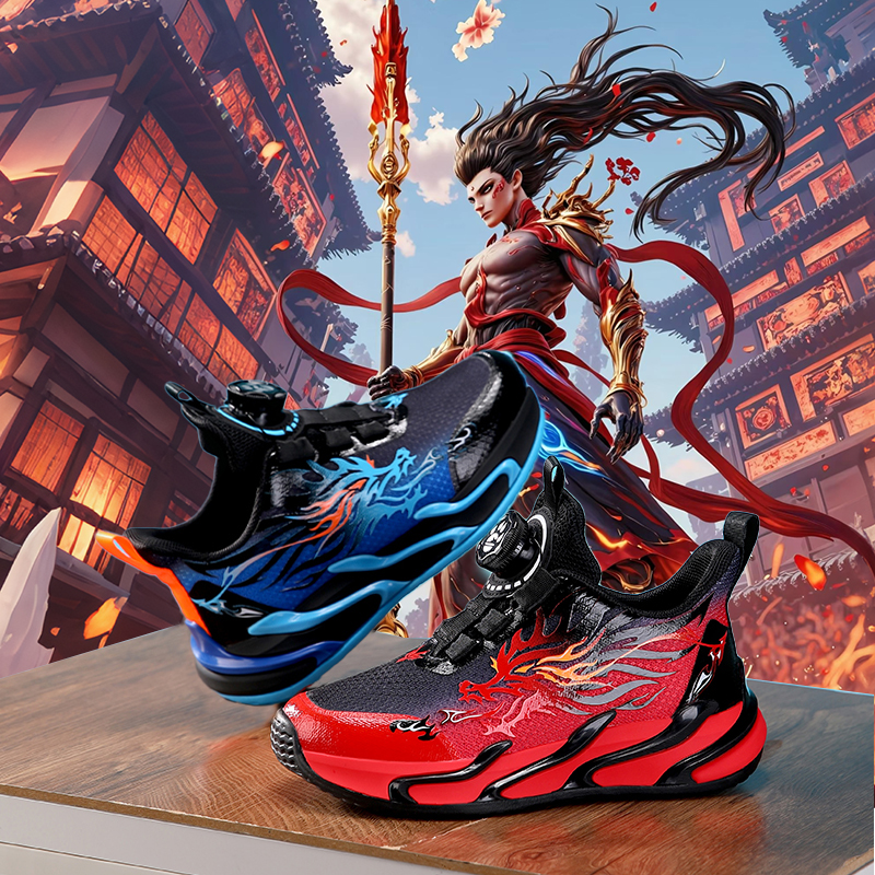 哪吒国潮男童鞋2025秋季运动鞋