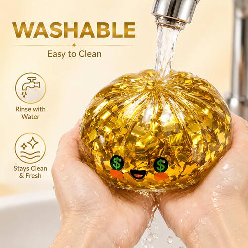 Gold Foil Bun Stress Relief Fidget Toy柔软减压捏捏乐发泄玩具