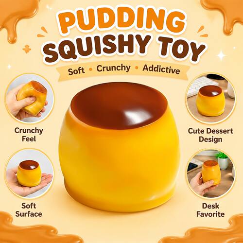 Crunchy Pudding Soft Stress Ball捏捏乐感官慢回弹柔软解压玩具
