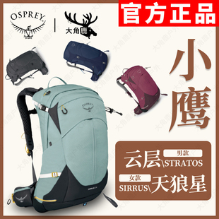 天狼星24升34L戶外徒步包男女款 雙肩登山包 小鷹背包云層 OSPREY