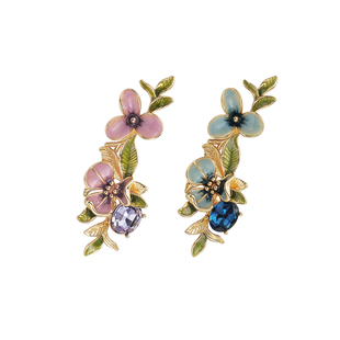 shes茜子梵高鸢尾花胸针设计感胸花别针高档西装胸针配饰节日礼物