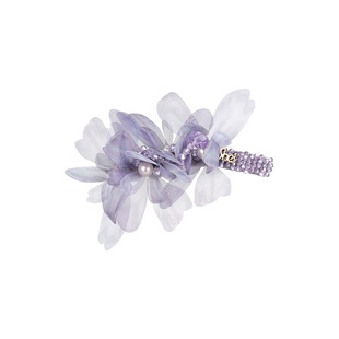 shes茜子莫奈印象花朵发夹2025新款高端边夹侧边刘海夹鸭嘴夹发饰