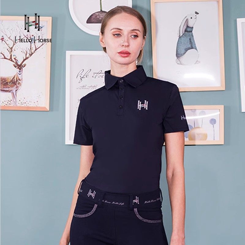 Hello Horse马术T恤骑马服骑士装备马术服饰马术训练T恤男女上衣