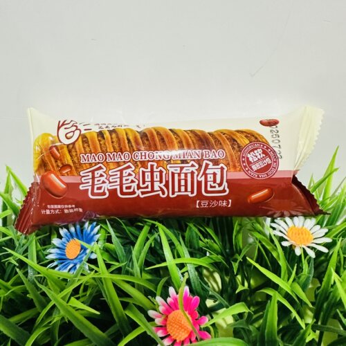 【严选】毛毛虫豆沙面包8090怀旧充饥零食糕点充饥解馋休闲面包