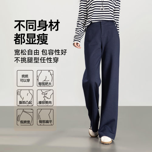 秋款高腰休闲直筒裤女BF106