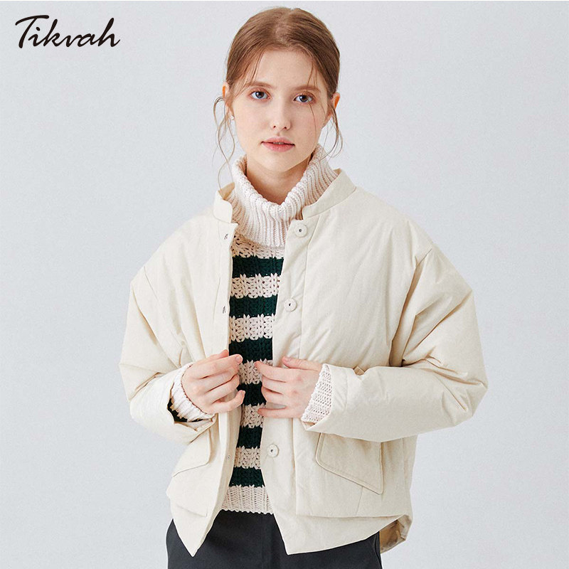 TIKVAH新款原创设计立领短款棉服女冬季宽松高级保暖外套时尚棉袄,女装/女士精品,棉衣/棉服,淘宝优惠券,粉丝福利购,淘宝优惠卷