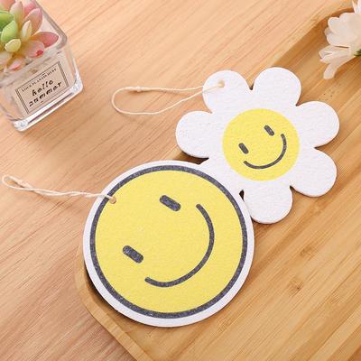 新款花朵款木浆棉洗碗擦彩色笑脸木浆海绵擦压缩不沾油海棉刷洗锅