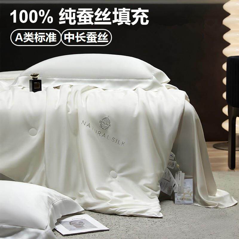 蚕丝被A类100支长绒棉纯棉全棉加厚冬被春秋子母被空调被被子被芯