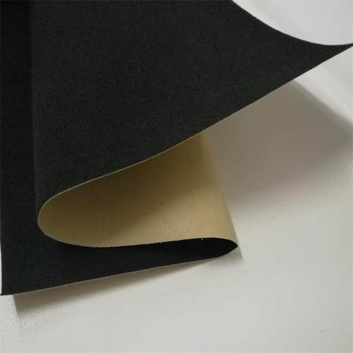 厂家黑色带不干胶植绒布家具抽屉背胶黑纸绒工艺品底座可分条