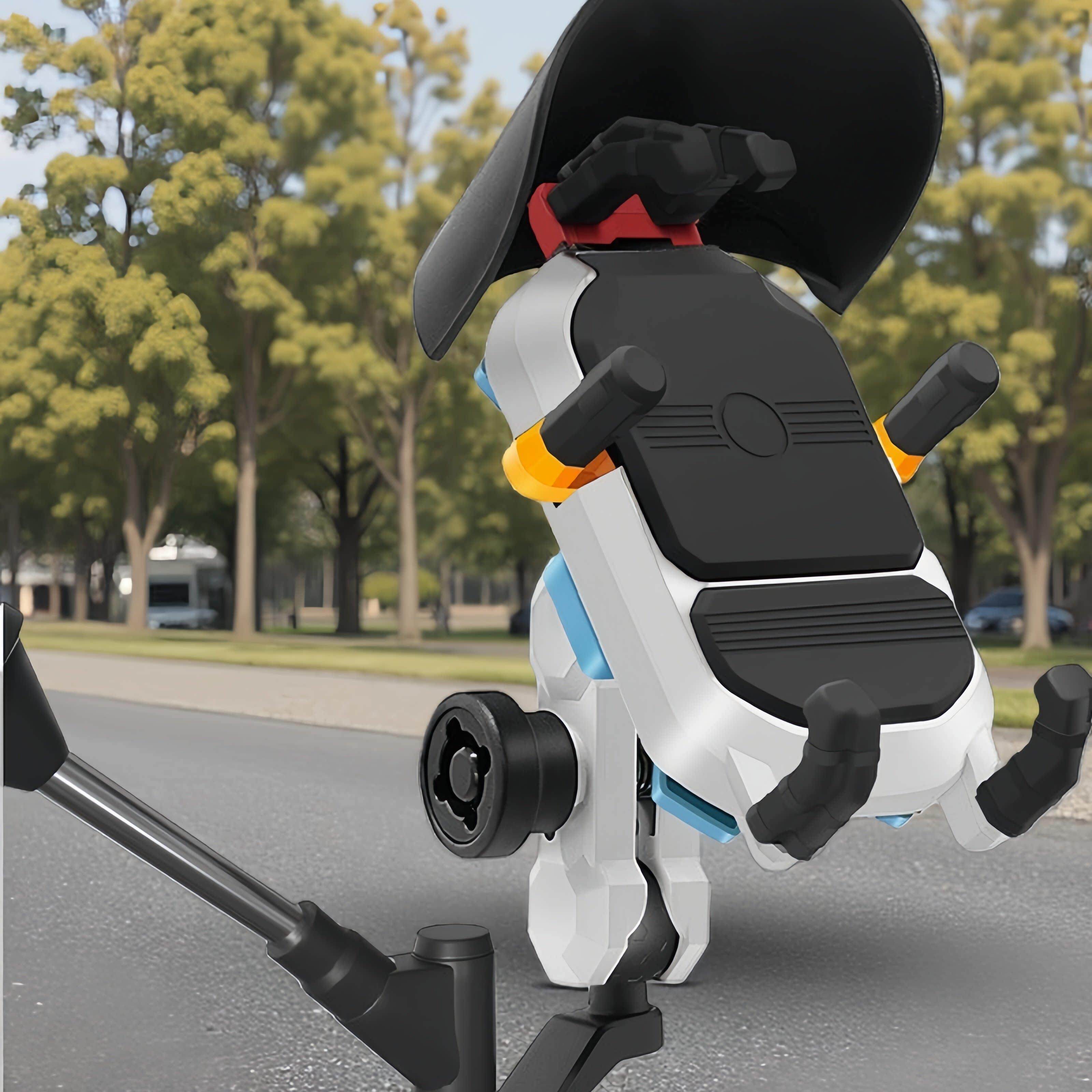 摩托车手机支架防震踏板车骑行导航支架电动车防抖减震遮阳架