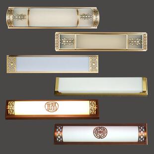 全铜大门灯进门门前灯入户灯中式新中式半圆方形阳台楼梯LED壁灯