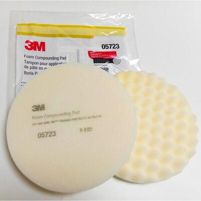 进口5723白色5725黑色波浪海绵轮厚中蜡抛光自粘8英寸海绵抛光盘